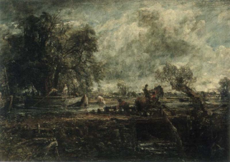 John Constable A Study for The Leaping Horse oil painting image